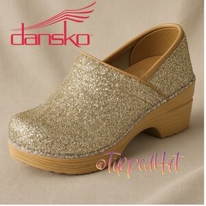NWOB $145 Dansko Glitter Professional Clogs — Sizes 36